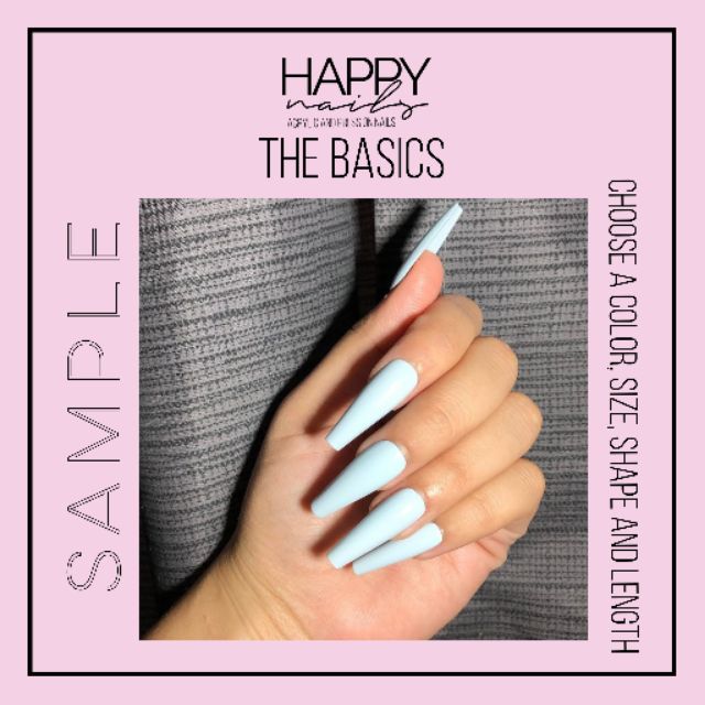 The Basics Plain Color 40 Colors Available Press On Nails Shopee