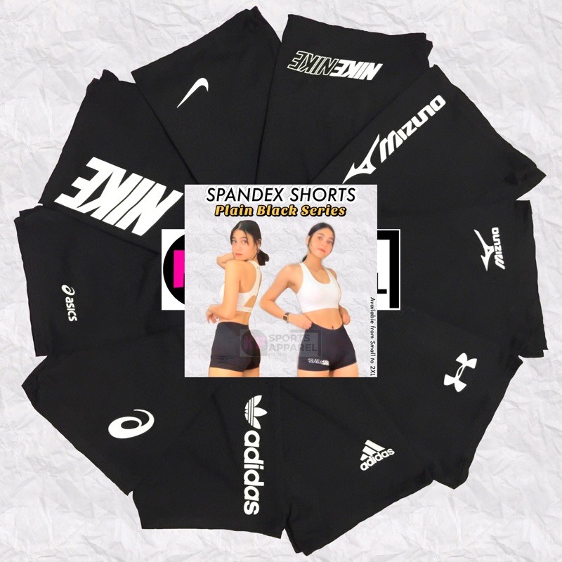 VOLLEYBALL SPANDEX SHORTS PLAIN BLACK SERIES HIGH QUALITY GUARANTEED
