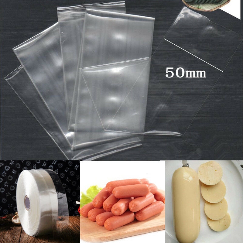 5M Sausage Casings 50mm Wide Shell Food Grade Inedible Plastic Pork