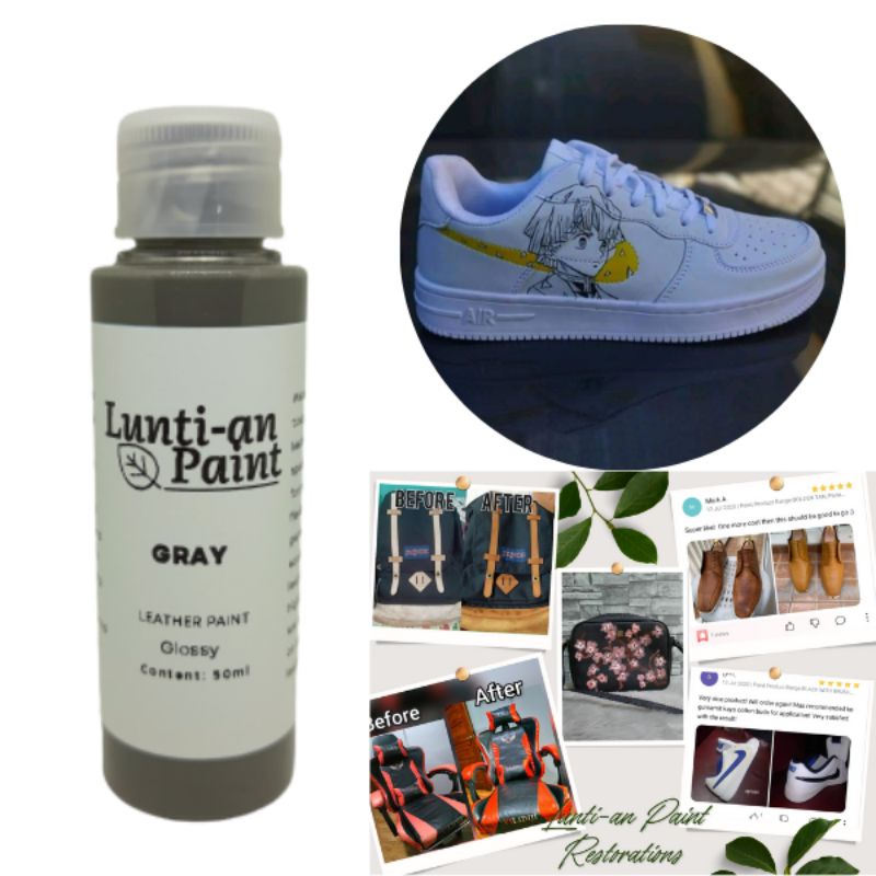 Gray Glossy Leather Paint / Shoe Paint Shopee Philippines