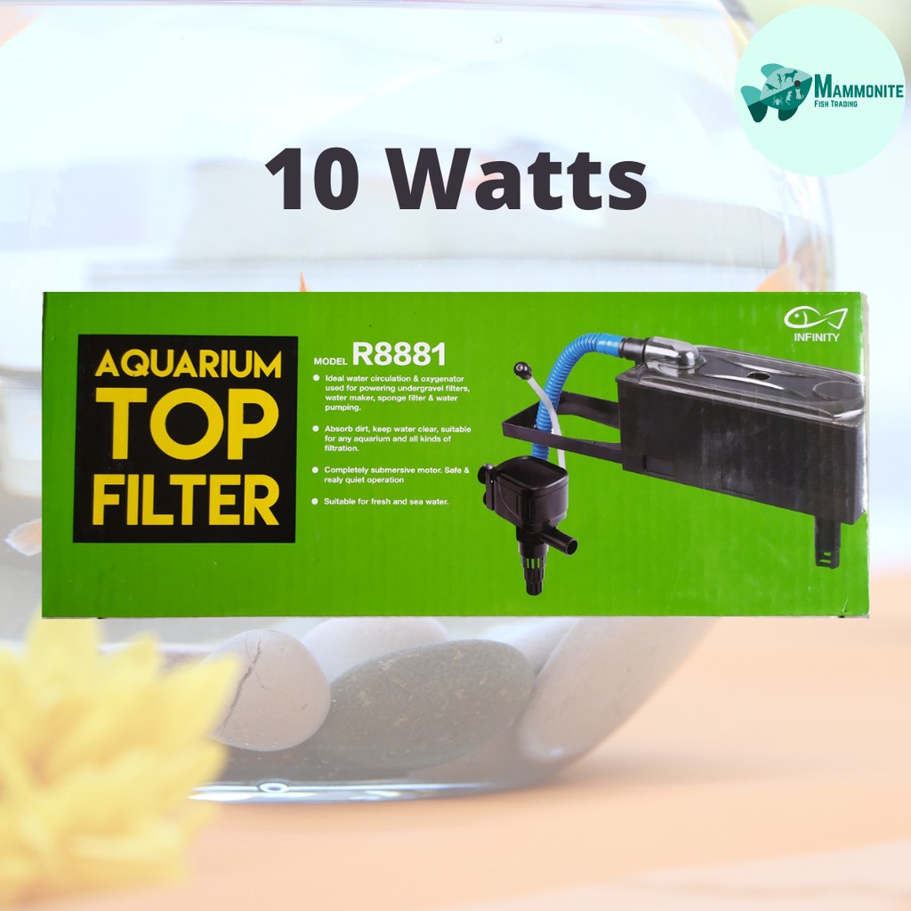 Infinity Aquarium Top Overhead Filter 10 Watts R8881 For 10 20