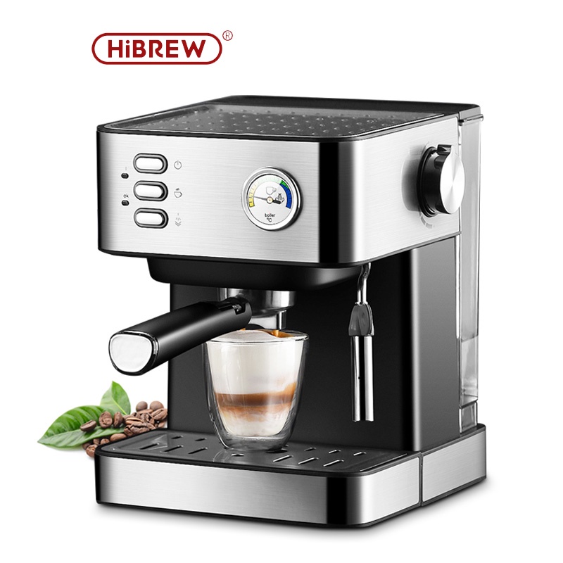 Petrus Espresso Coffee Machine, 20 Bar Maker With Milk Frother Wand And