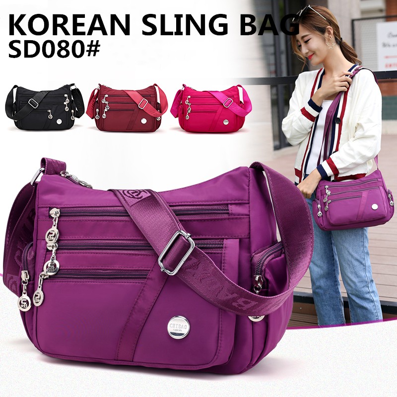 Women's Korean Sling Bag For women Canvas shoulder Ladies bags Shopee Philippines