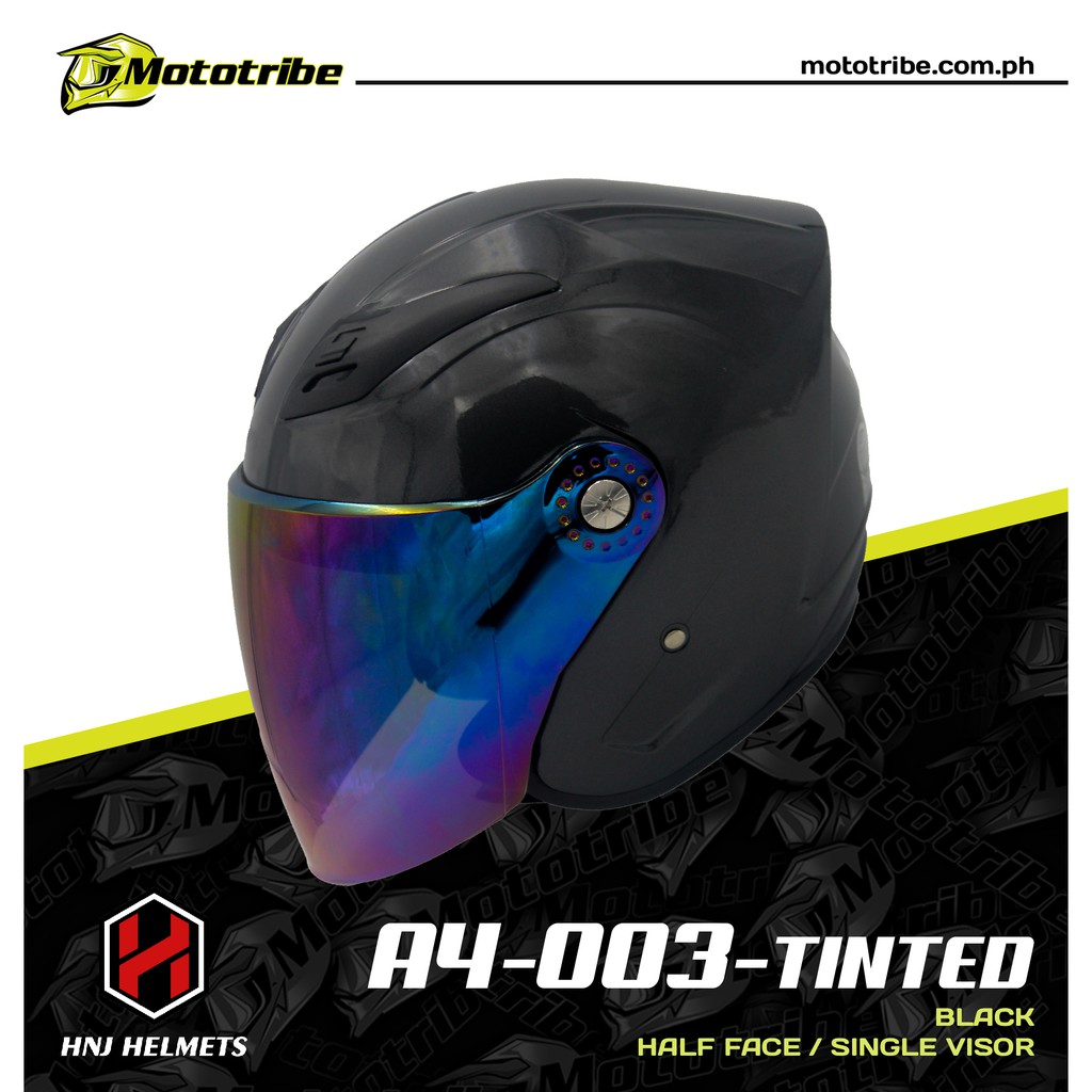 HNJ A4003 Tinted Motorcycle Helmet Half Face Tinted Single Visor