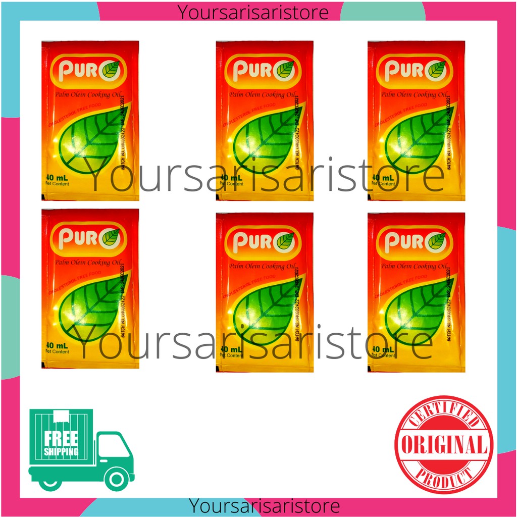 Puro Palm Cooking Oil sachet 40ml (6sachets) Shopee Philippines