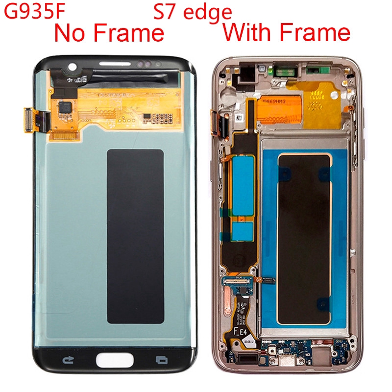 S7 Edge OLED For Samsung Galaxy S7 Edge LCD Frame For Samsung G935F