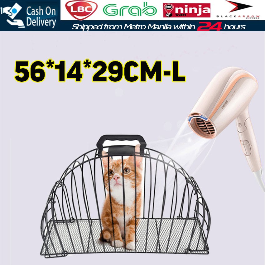 2 Door Cat Shower Cage Pet Cage Antigrab Dog Cage Cat Bathing Cage