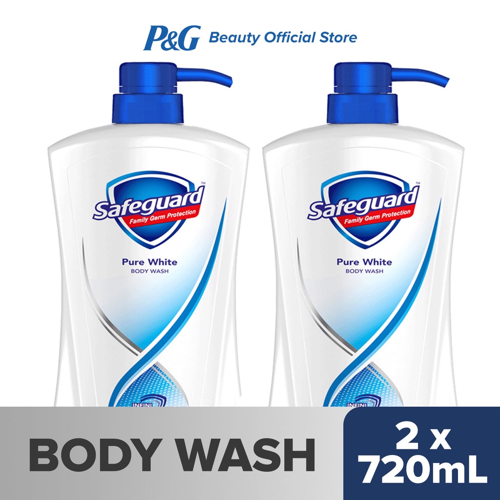 Safeguard Pure White Body Wash (720mL) Duo Shopee Philippines