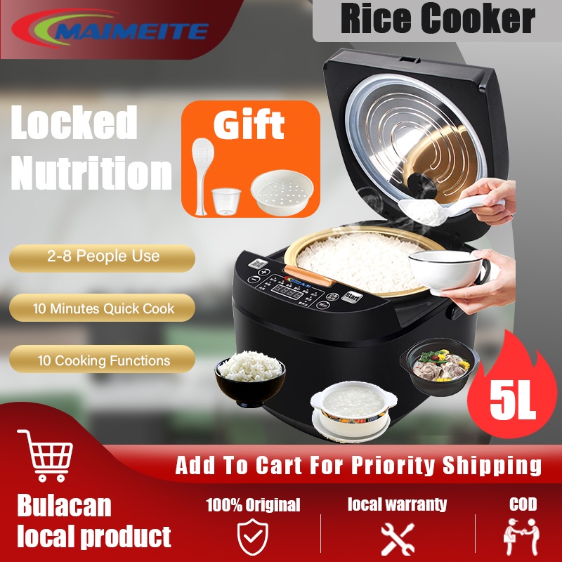 Smart big rice cooker 5L large capacity menus full touch screen