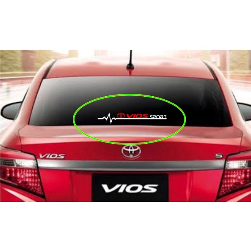 Toyota Vios TRD Sticker design for rear Windshield Shopee Philippines