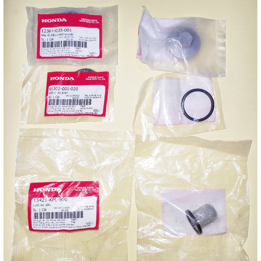 Genuine Honda Engine Oil Side Drain Plug Cover Oring Strainer Click