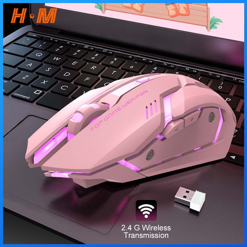 【H·M】Wireless Optical Mouse For Girl Gaming Wireless USB Mouse