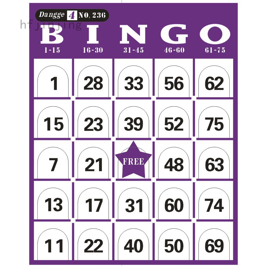 60 Pcs Not Repeating BINGO Game Cards Shopee Philippines