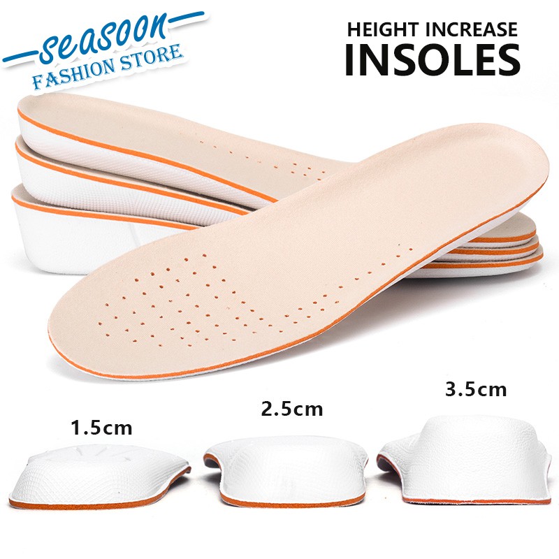 1.5/2.5/3.5cm Height Increase Full Insoles Memory Foam