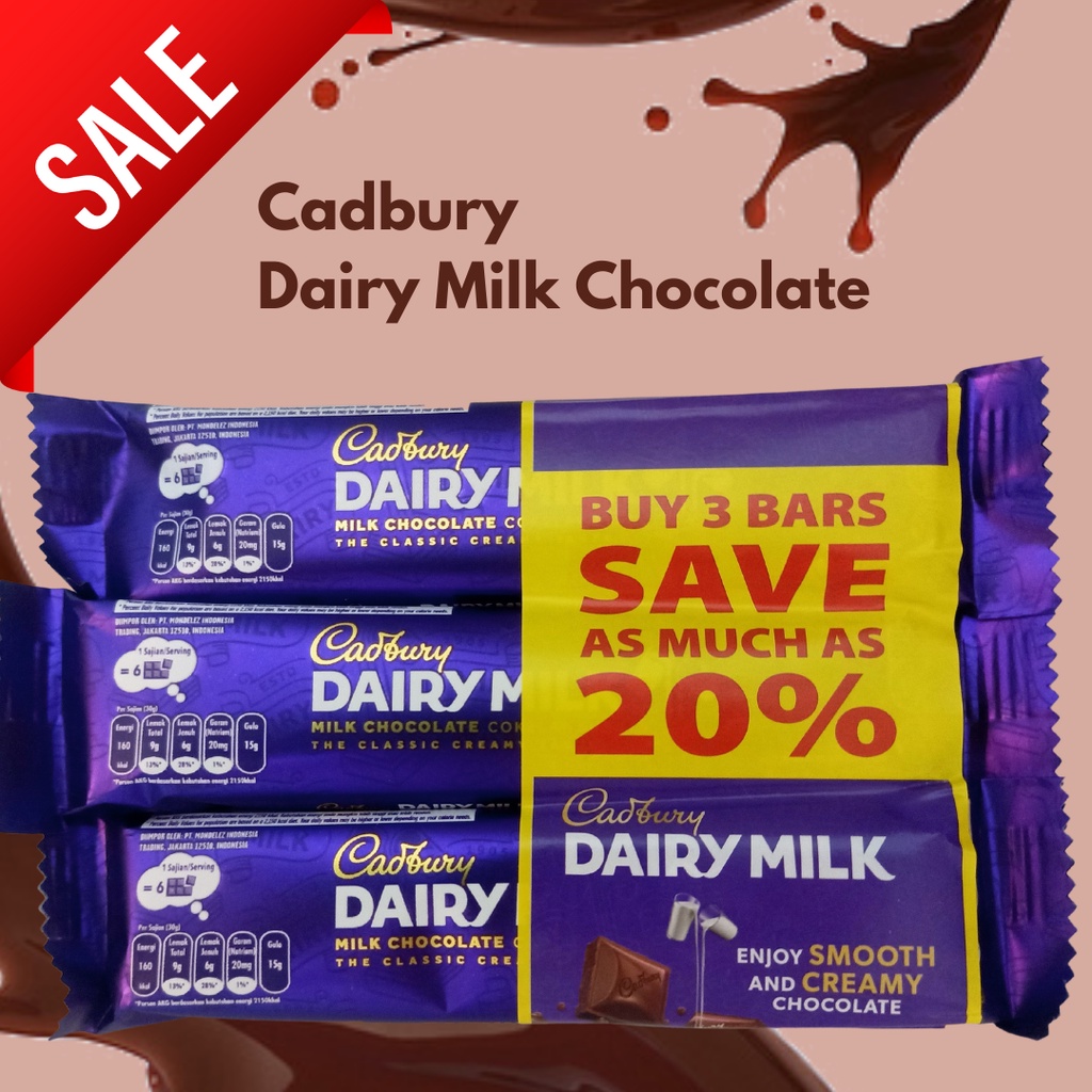 Cadbury Dairy Milk Chocolate 30g x 3 Shopee Philippines