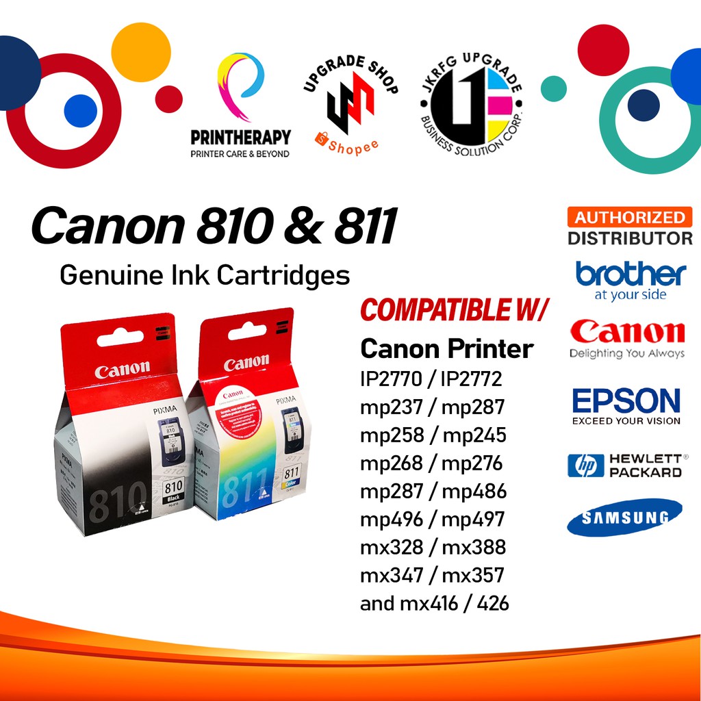 Canon PG810/CL811 Genuine Ink Cartridge Set BLACK & TRICOLOR (1 SET
