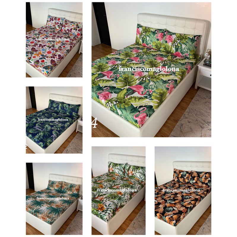 3in1 CANADIAN COTTON BEDSHEET WITH 1 fitted sheet and 2 pillowcases Shopee Philippines