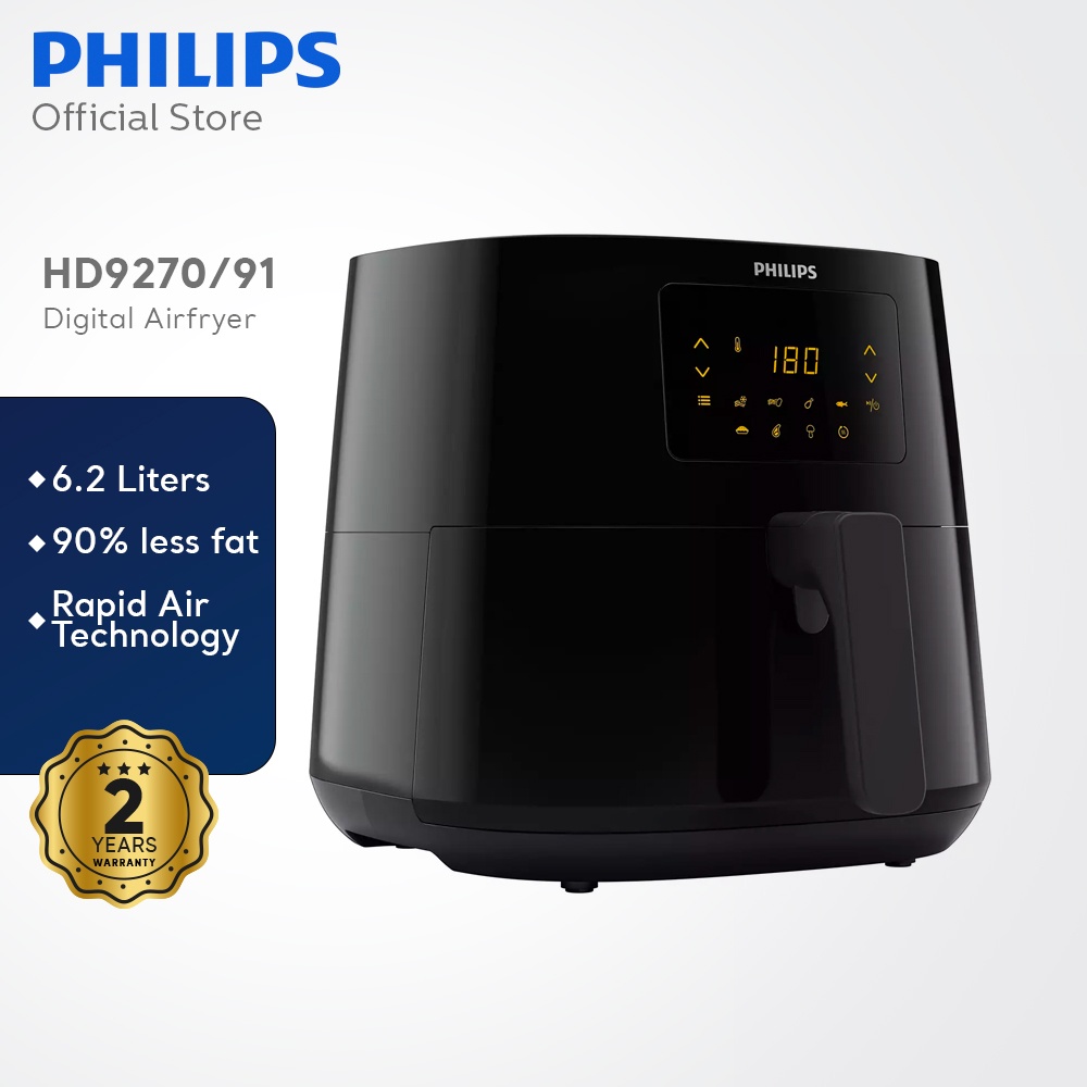 Philips HD9270/91 Digital Air Fryer XL Size Healthy Low Fat Multicooker