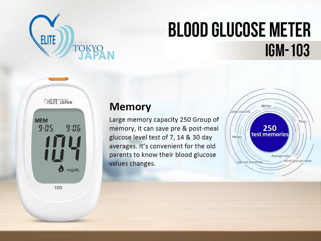 Indoplas Elite Blood Glucose Meter Monitoring System IGM103