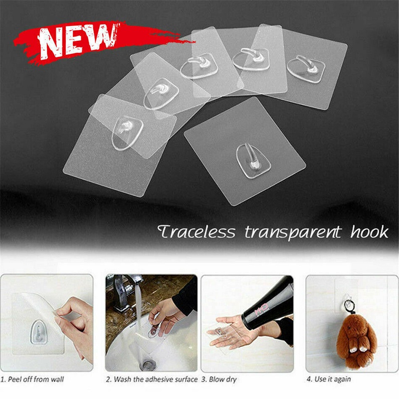 [Ready Stock] 1pcs Adhesive Heavy Duty Sticky Wall Hanger Magic Hooks
