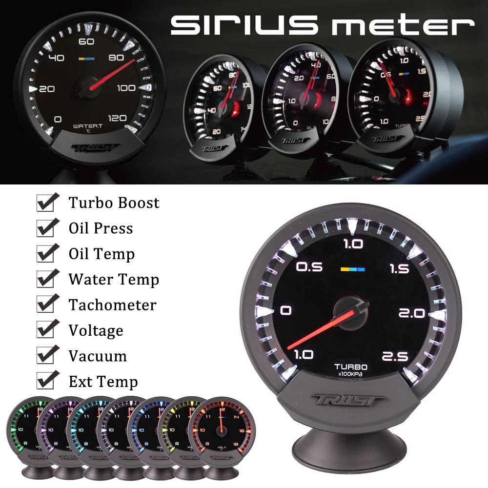 Greddy Sirius Meter Series Trust 7 Colors Car Gauge with Sensor