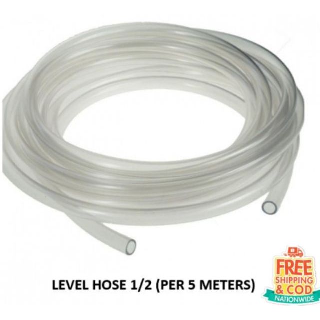 (per 5 meters) Plastic Hose Transparent Clear Level Hose 1/2" Shopee