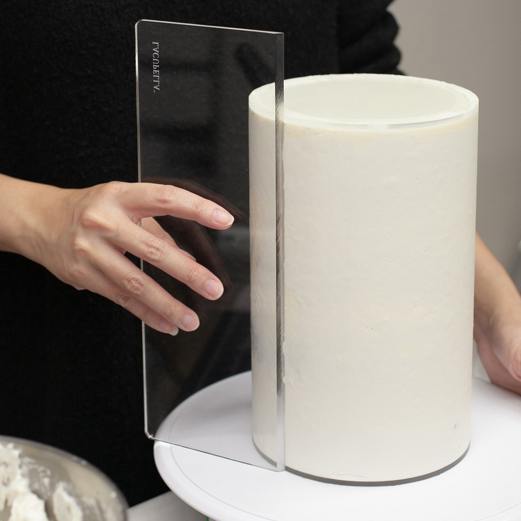 TOP QUALITY CLEAR ACRYLIC 5x12 / 3.25X9 INCHES CAKE FROSTING SMOOTHER