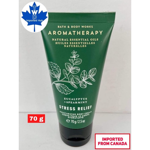 *ORIGINALMADE IN USA* Bath & Body Works STRESS RELIEF EUCALYPTUS + SPEARMINT Body Cream 70g