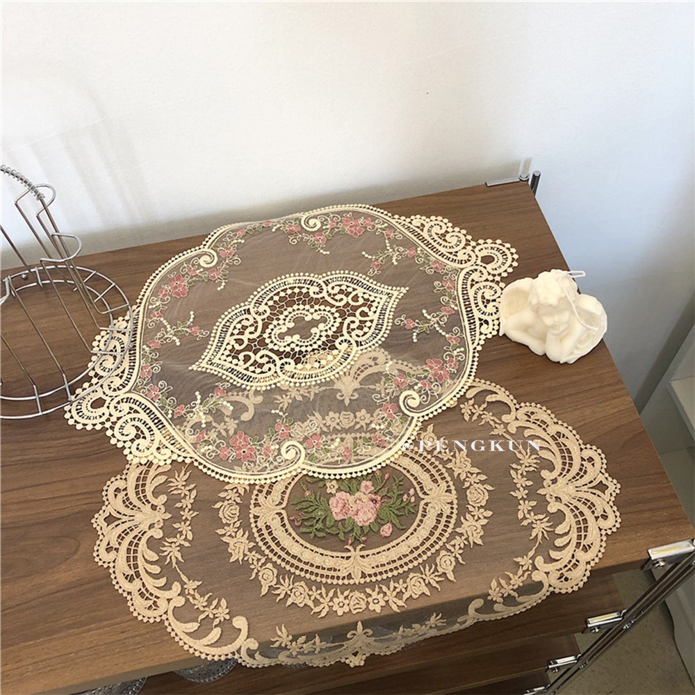 French lace embroidered placemat decoration tablecloth palace style