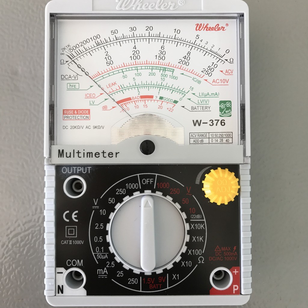 Wheeler Multitester Multimeter W376 Original Analog Tester Multi