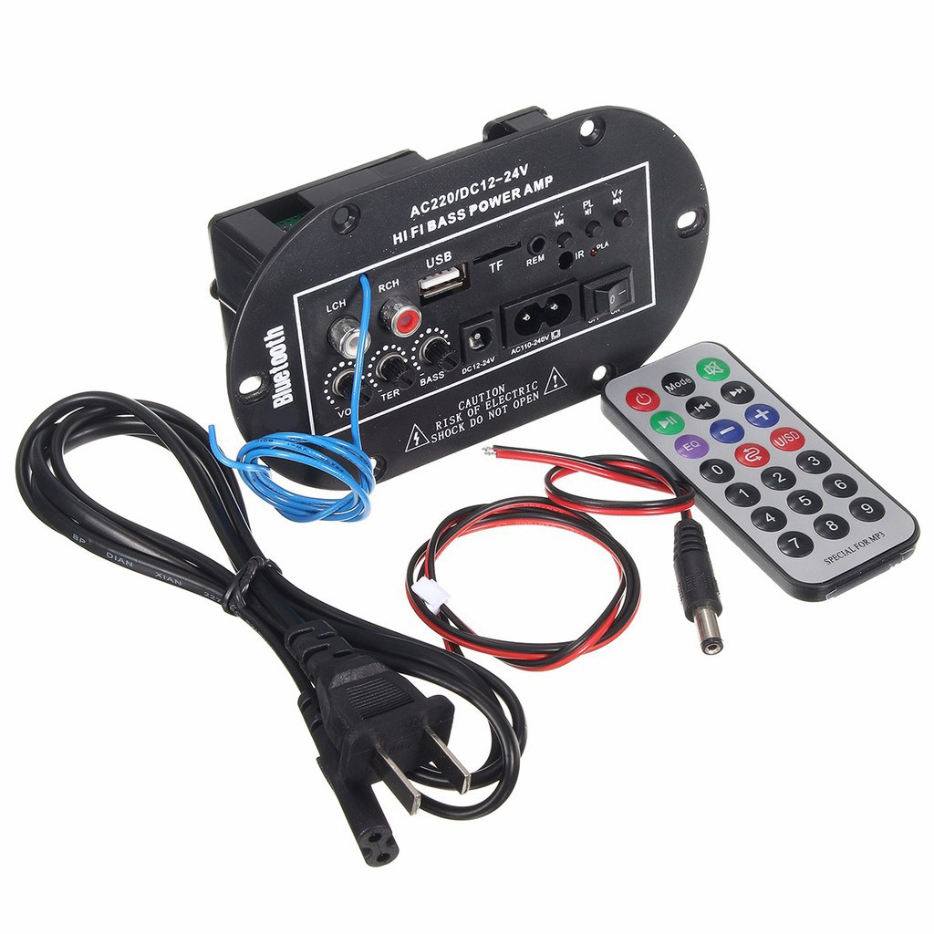 Car bluetooth Subwoofer Hi-Fi Bass Amplifier Board Audio USB | Shopee