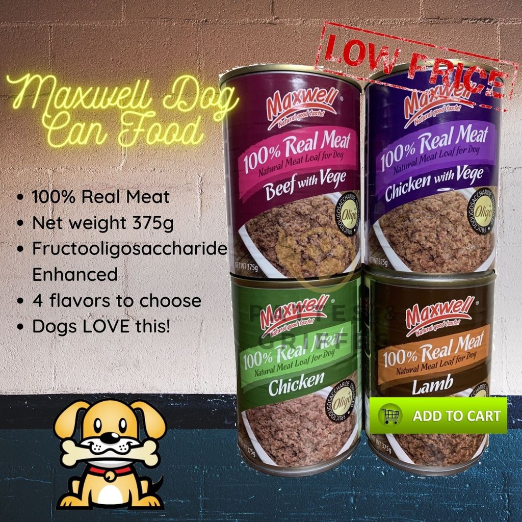Maxwell Canned Dog Food 375g Shopee Philippines