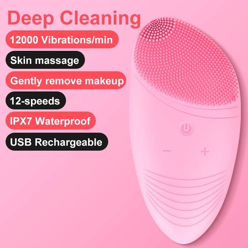 Skin Deep Washing Massager Silicone Face Cleaner 4 In 1 Electric Multi