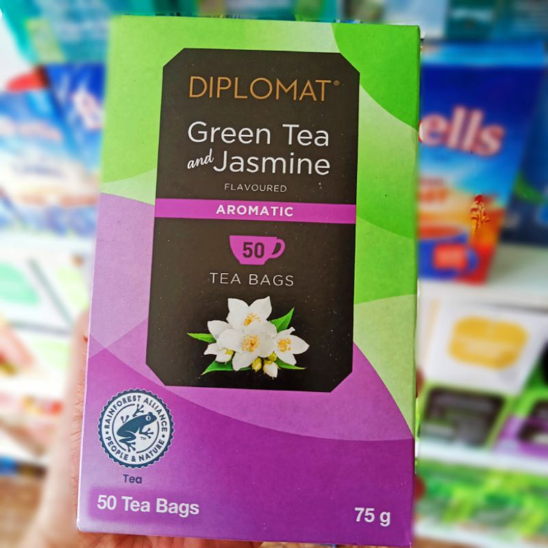 Green tea and jasmine Diplomat 50 bags 75g Aromatic flavoured Shopee