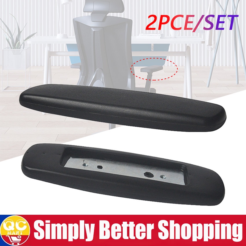 Black PU Office Chair Armrest Cover Pressure Relief Universal PU