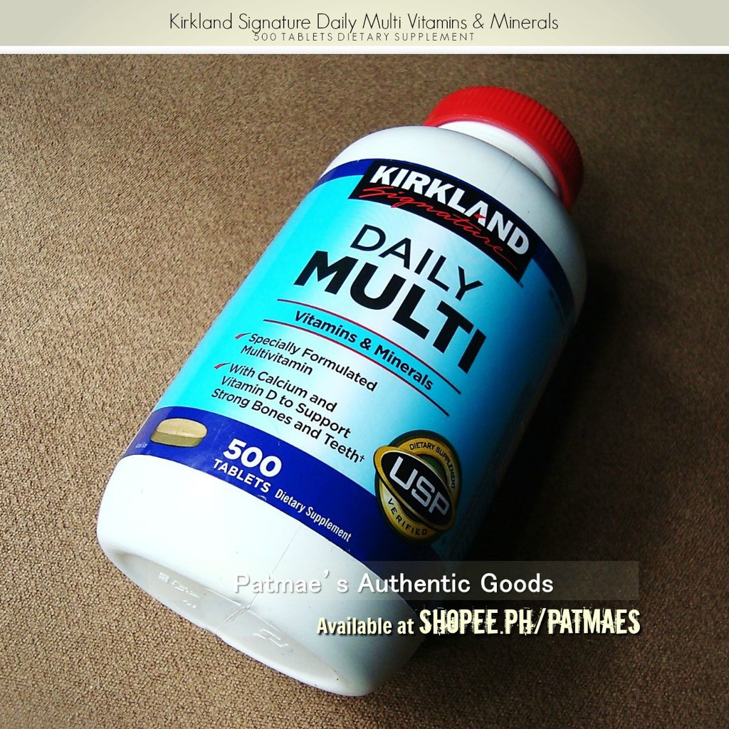 Kirkland Daily Multi Vitamins & Minerals 500 Tabs Supplement Shopee