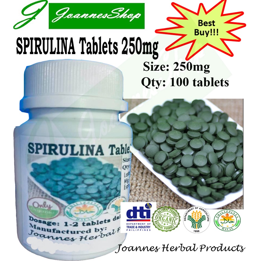 SPIRULINA TABLETS 100 pcs Shopee Philippines