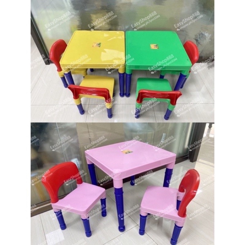 STUDY TABLE WITH 2 CHAIRS KIDS TABLE AND CHAIR SET KIDDIE TABLE SET
