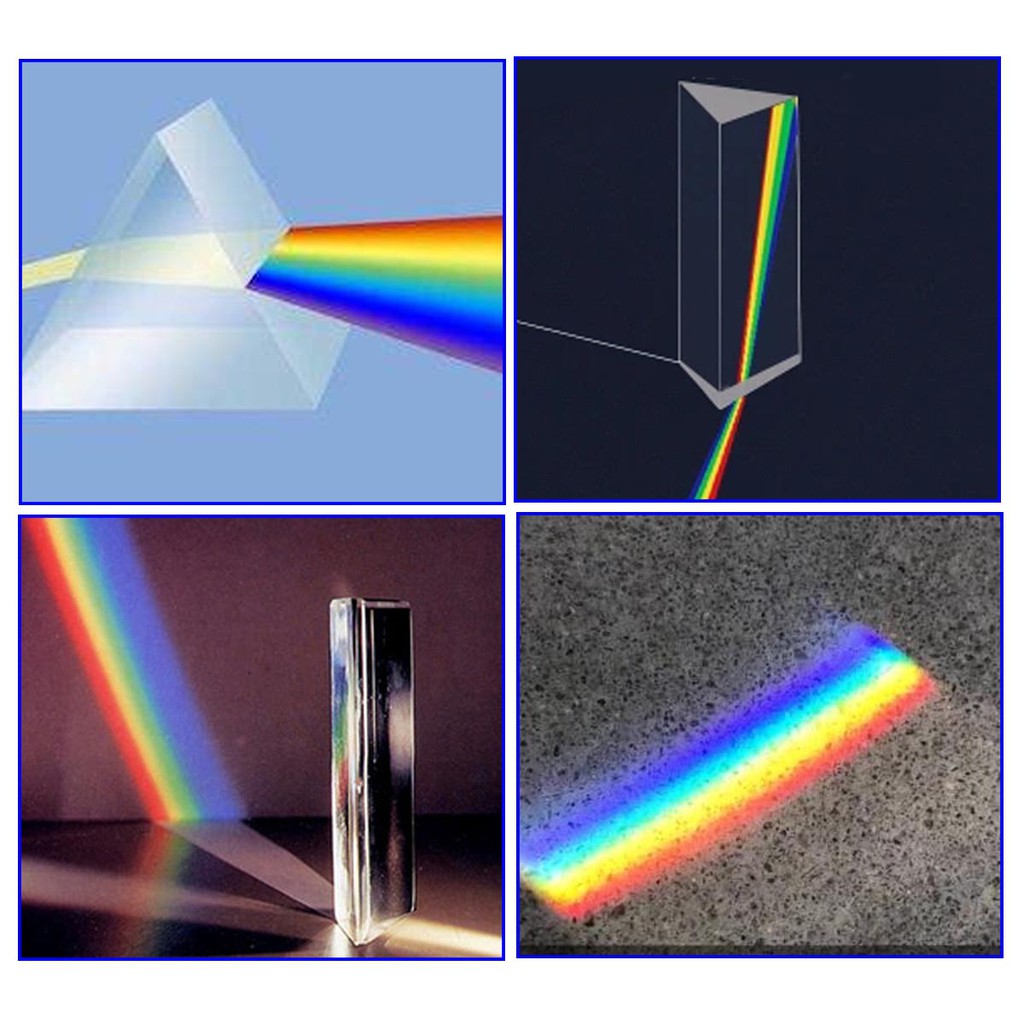 Crystal Optical Glass Triangular Prism for Teaching Light Spectrum Physics and Prism Photography