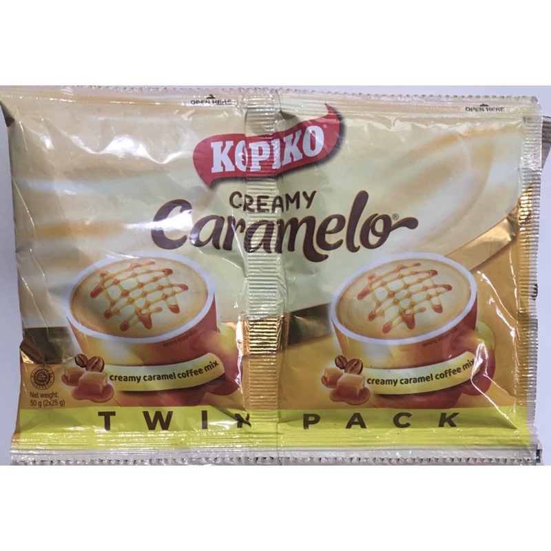 Kopiko Creamy Caramelo creamy caramel coffee mix twin pack 50gx10s