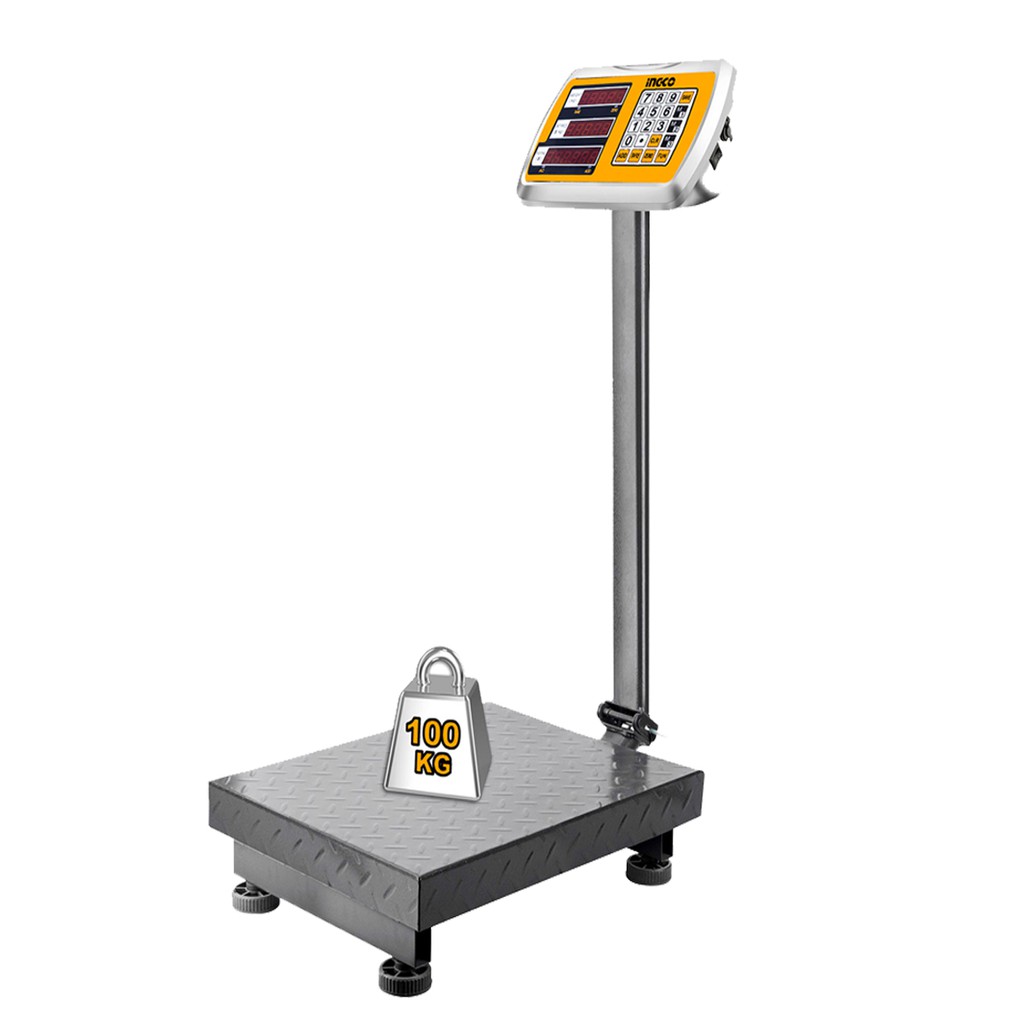 INGCO Original 100Kg Rechargeable Weighing Scale HESA31003 Shopee
