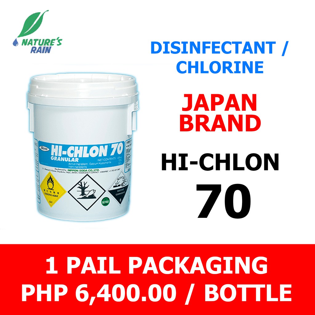 Hichlon 70 Disinfectant / Chlorine 45KG. Pail Shopee Philippines