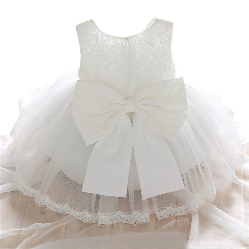 [NNJXD]Newborn Baby Girl Lace Wedding Baptism Dress Party Tutu Gown