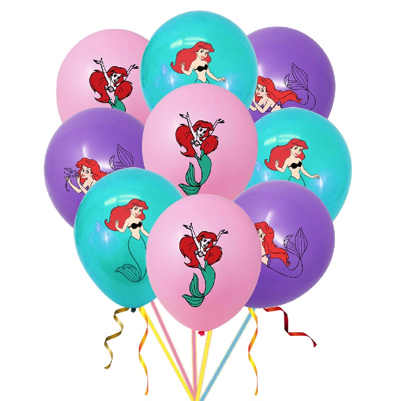disney Ariel princess litter mermaid latex balloon baby shower birthday