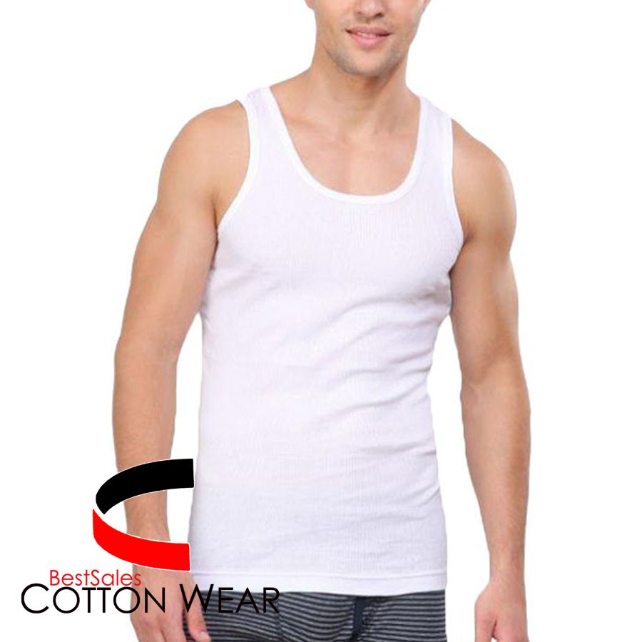 Tank Top Sando White Cotton for Men original Made by Cotton Wear