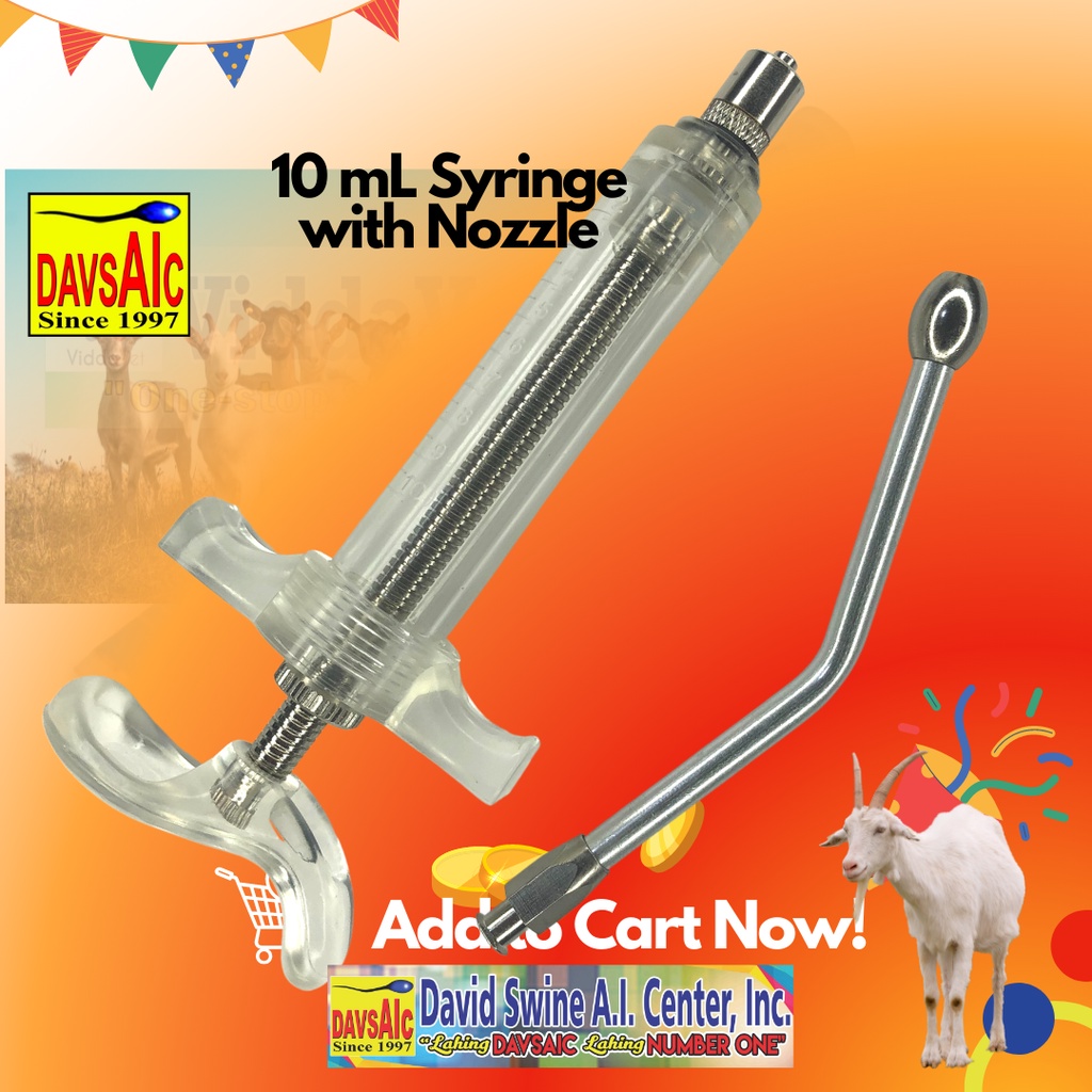 10 ml Syringe oral drencher nozzle pet syringe drencher pig goat drench