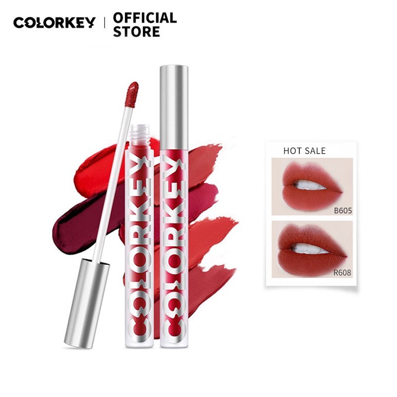 Colorkey Velvet Lip Glaze Long Lasting Moisturizing Liquid Lipstick Makeup Matte Lip Gloss