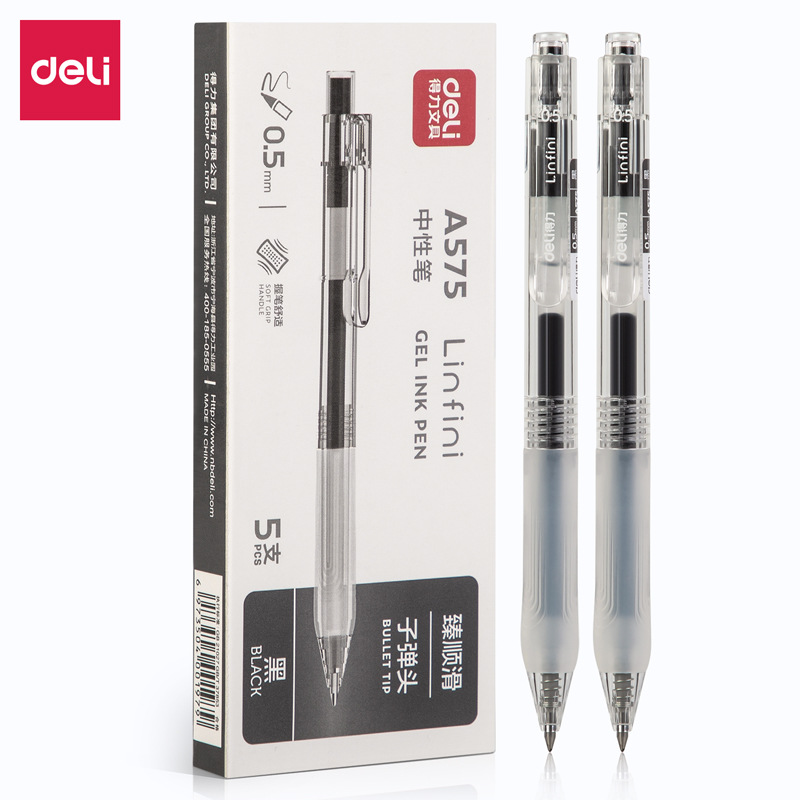 Deli Press Black Gel Pen 0.5mm A575 Shopee Philippines