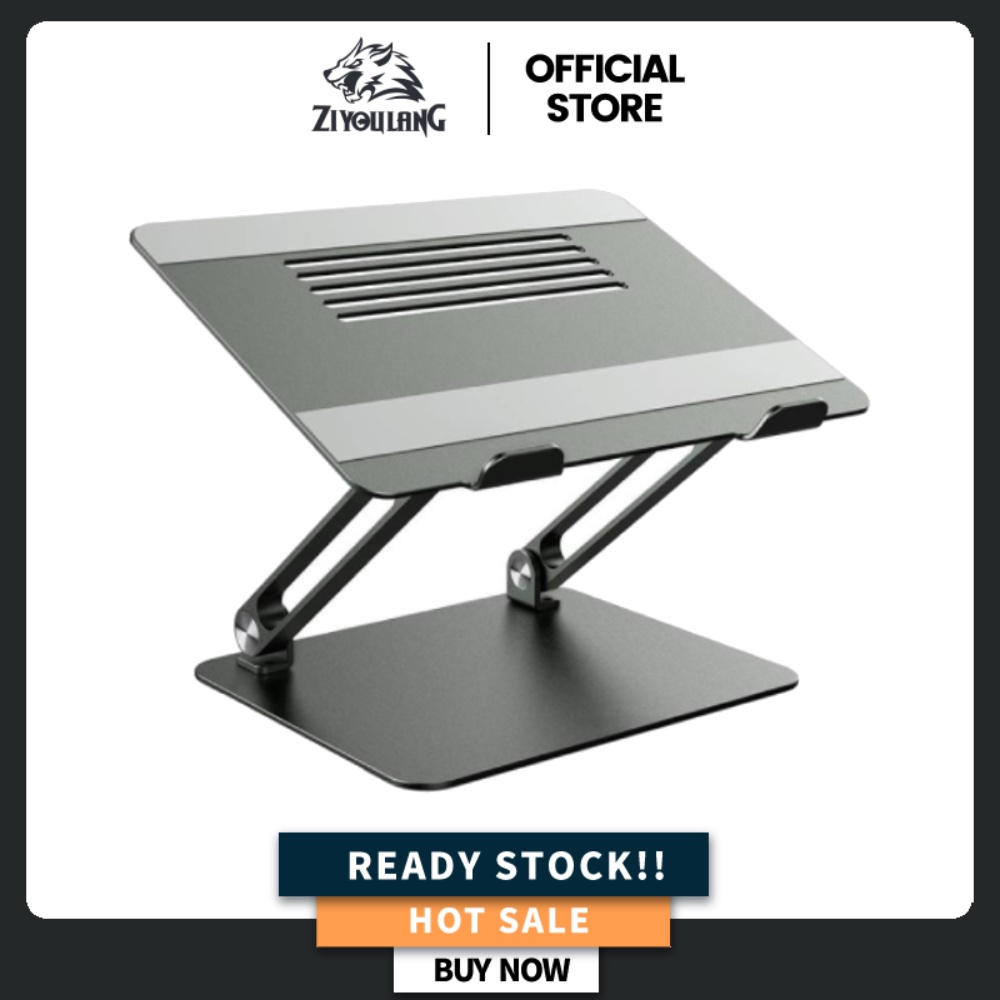 ZIYOULANG Aluminum Alloy Laptop Stand Adjustable Riser Holder Shopee