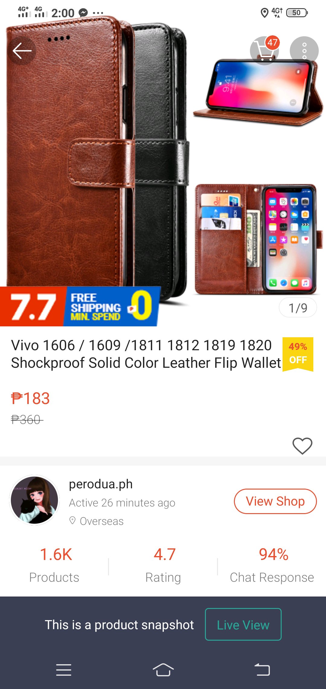 Vivo 1606 / 1609 /1811 1812 1819 1820 Shockproof Solid Color Leather
